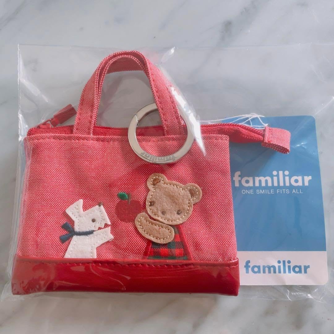 ファミリアブック入れ（まち付き）赤 美品ファミリア familiar 赤